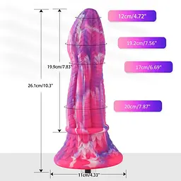Фалоімітатор для секс-машин Hismith 10.3″ Silicone Monster Dildo Series, система кріплення KlicLok т - мініатюра 3