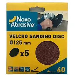 Коло абразивне NovoAbrasive без отворів 5шт P40 самозачепне 125мм