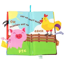 Текстильна іграшка-книжка Baby Team Хвостики (8725_свійські тварини) - мініатюра 4