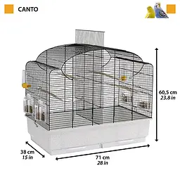 Клітка для канарок та маленьких птахів Ferplast Cage Canto біла 71x38x60.5см 52501217 - мініатюра 2