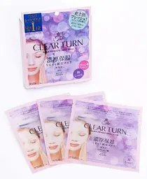 KOSE COSMEPORT Clear Turn Premium Fresh Mask глубоко увлажняющая тканевая маска, 3 шт - миниатюра 2