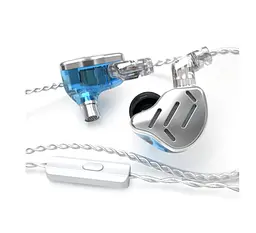 Наушники KZ ZAX с микрофоном silver