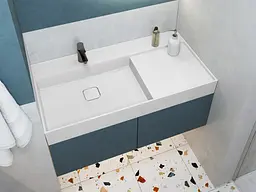 Умивальник Miraggio SOUL 1000 (8813393) Miramarble, Глянцевий, Підвісний, Білий - мініатюра 5