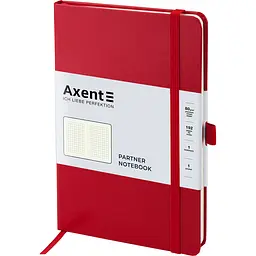 Книга записна Axent Partner A5- в клітинку 96 аркушів червона (8201-03-A) - мініатюра 2