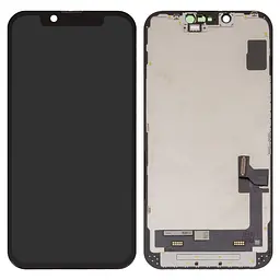 Дисплей для iPhone 14, чорний, з рамкою, ., (TFT)
