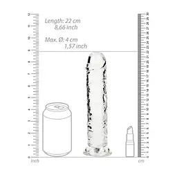 Фалоімітатор - Realrock Dildo 8" Transparent - мініатюра 7