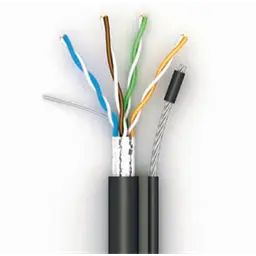 Кабель UTP Cat-5e Ok-NET (бухта 305м) для зовнішньої прокладки, з тросом