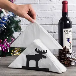 Серветниця металева Nice & Cozy Moose M для серветок 12х12 см чорна - мініатюра 3
