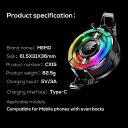 Магнітний кулер активне охолодження для телефону / планшета Memo CX15 5V Black (18549) - мініатюра 3