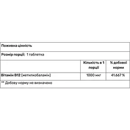 Вітамін В12 Haya Labs Methyl B12 1000 мкг 100 таблеток - мініатюра 2