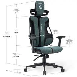 Геймерське крісло Mealux Cyberlux V8 Fabric Green (GM-V8 FZ) - мініатюра 6