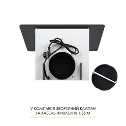 Витяжка декоративна похила WEILOR AURA WDS 63 WHITE - мініатюра 10