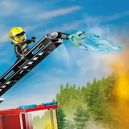 Конструктор LEGO City Пожежна машина з драбиною 82 деталі (60463) - мініатюра 8