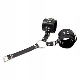 Регульована упряж Fetish Addict Collar With Restraints (чорний) - мініатюра 2
