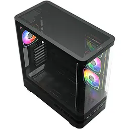 Корпус ModeCom VOLCANO AQ200 ARGB MIDI FRONT LCD 4x120mm fans BLACK без БЖ ATX - мініатюра 9