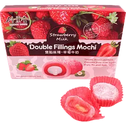 Тістечка моті Bamboo House Double Fillings Mochi Strawberry Milk 180г - мініатюра 5