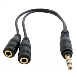 Кабель мультимедійний 3.5mm M to 2x3.5mm F 0.2m Extradigital (KBA1680) - мініатюра 2