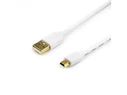 Кабель ATCOM (17295) USB 2.0 AM/miniUSB, 0.8м, білий