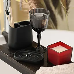 Набір аксесуарів для ванної кімнати МВМ My Home MVM-13 чорний (MVM-MH-13 BLACK) - мініатюра 7