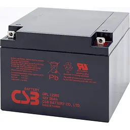 Акумулятор CSB AGM 12V (12V/26Ah/312Wh) (GPL12260) [154014]