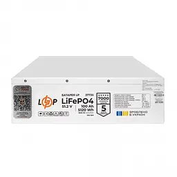 Акумулятор LogicPower LiFePO4 51,2V - 100 Ah (5120Wh) (BMS SP 100A/50А) RM RS485/CAN LCD WH - мініатюра 6