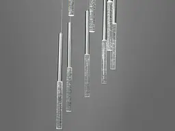 Люстра стельова LED Diasha 3007/8HR Вишукана, 24W, хром, 8 ламп, сучасний стиль для коридору, вітальні - мініатюра 3