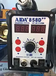 Паяльна станція Aida 858D plus безкомпресорна, фен, паяльник - мініатюра 2