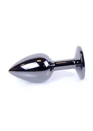 Анальна пробка Jewellery Dark Silver Light Blue - мініатюра 5