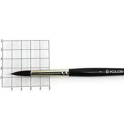 Пензель білка кругла Classic 3049R № 7 коротка ручка Kolos