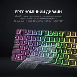 Клавіатура GamePro MK80B Blue Switch RGB USB Black [113542] - мініатюра 4