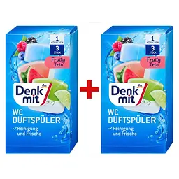 Освіжувач для туалету DenkMit Fruity Trio, 165 мл., 2-ві упаковки по 3 шт.
