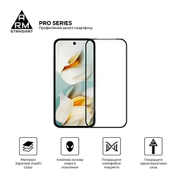 Скло захисне Armorstandart Pro Google Pixel 9a Black (ARM83564) - мініатюра 2