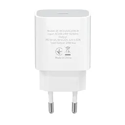 Зарядний пристрій 2E USB-C Wall Charger PD3.0 DC5V/3A, 20W, white (2E-WC1USBC20W-W) - мініатюра 2