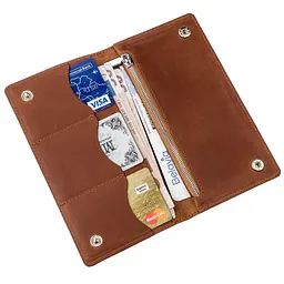 Чоловічий шкіряний гаманець SHVIGEL 19х9,5х1 см acs0016052 - мініатюра 3