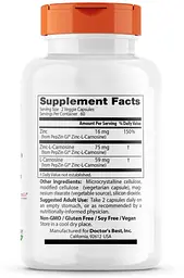 Вітаміни та мінерали Doctor's Best PepZin Gl, 120 вегакапсул - мініатюра 3