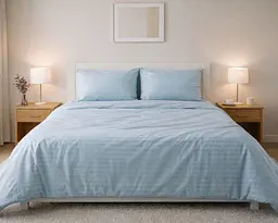 Постільна білизна LARA сатин-страйп LUX light blue d13209е євро
