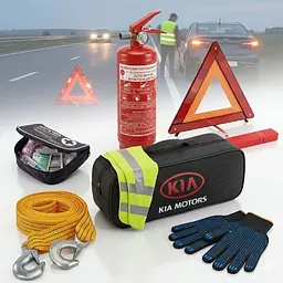 Набір автомобіліста технічної допомоги Kia з логотипом марки авто (сумка на 2 відділення)