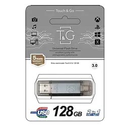 Флеш-накопичувач USB 128Gb Star TG009TC, Silver, Type-C / USB 3.0 (TG009TC-128GSL3) T&G teh0029081 - мініатюра 2