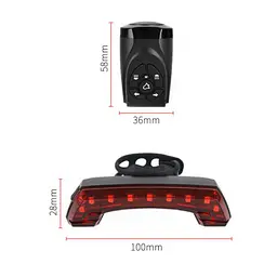 Задня велофара BG-806-11SMD (червоний) ЗУ + micro USB + дзвінок + поворотники - мініатюра 3