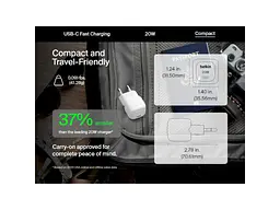 Мережевий зарядний пристрій Belkin BoostCharge Compact PD 20 W White (WCA009KQWH) - мініатюра 3