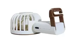 Портативний міні-вентилятор Multi Fan RL-07 акумуляторний USB Коричневий - мініатюра 4
