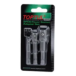 Набір перехідників під шурупокрут 1/4" 3 од. Toptul (1/4", 3/8", 1/2") GAAR0301 - мініатюра 2