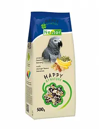 Корм для великих папуг Nestor Premium горіх, боби мунго, банан 500 г 3073