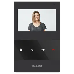 Аналоговий відеодомофон Slinex SQ-04M (black), 4,3” кольоровий екран TFT, слот microSD, 119×175×21 мм