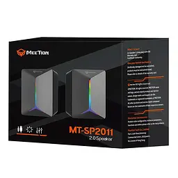 Акустика для ПК Meetion Wired Meetion Speaker MT-SP2011 AUX+USB, 3W x 2, RGB - мініатюра 2