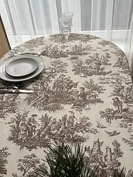 Скатертина столова Ecotton DUCK 170х200 см водовідштовхувальна Italiano бежевий (30497 Beige) (25027) - мініатюра 9