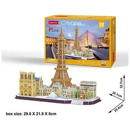 Пазл Cubic Fun City line Paris (MC254h) - мініатюра 9
