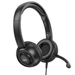 Накладні навушники Hoco W112 Pures (3.5mm/1.8m) Black - мініатюра 4