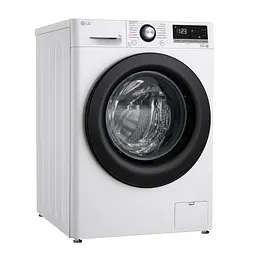 Пральна машина LG фронтальна, 9кг, 1400, A+++, 57см, дисплей, пара, інвертор, білий (F4V3VS6WW) - мініатюра 2