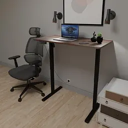 Стіл Mealux PowerDesk Lite Walnut з електрорегулюванням висоти (EVO-201 Lite Walnut /B) - мініатюра 4